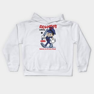 Cartoon Police Officer Kids Hoodie